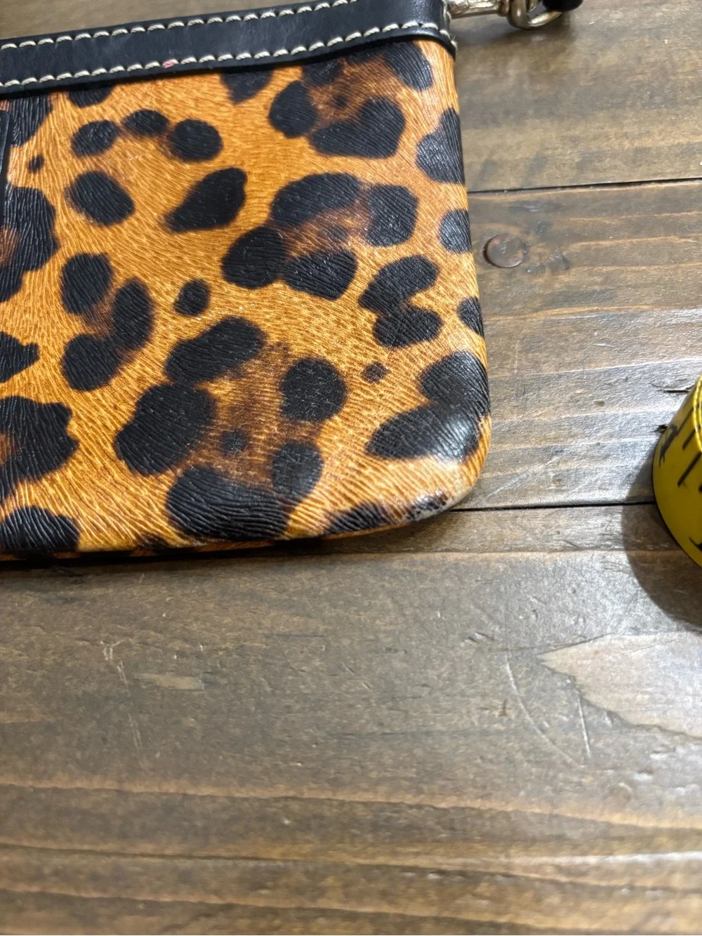 Dooney & Bourke Leopard Print Leather Wristlet
